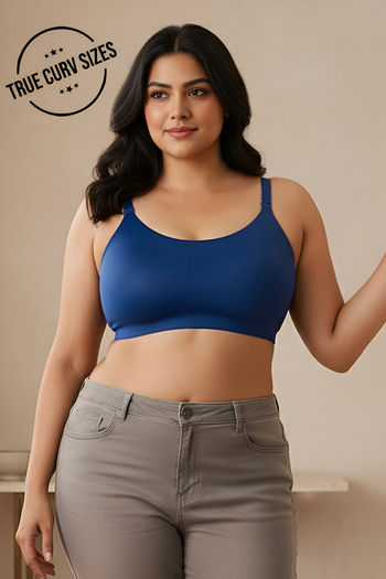 Buy Zivame True Curv Double Layered Non Wired Full Coverage Super Support - Navy Peony